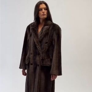 WeWoreWhat Dark Brown Faux Fur Coat